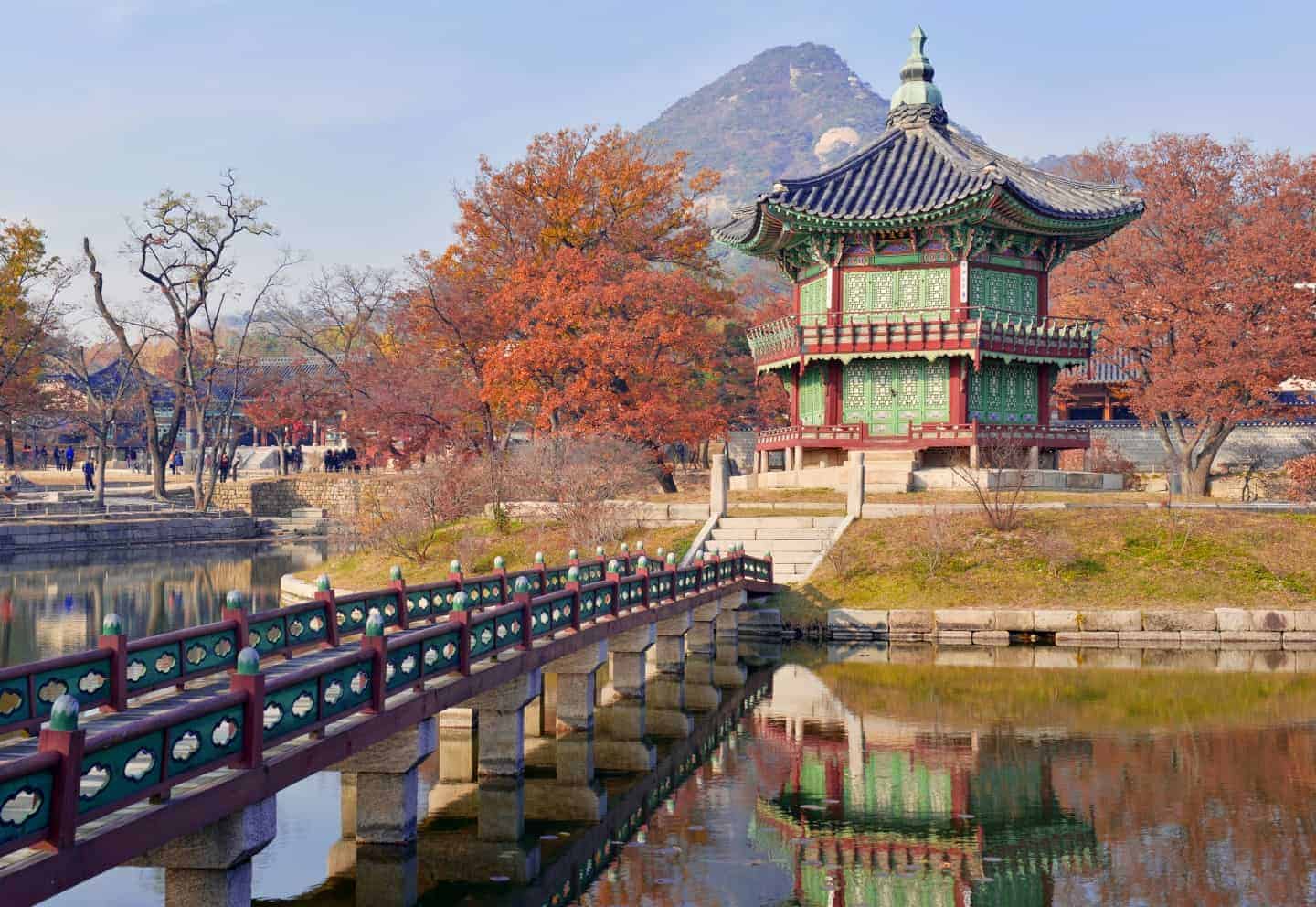 A bridge leading to a temple