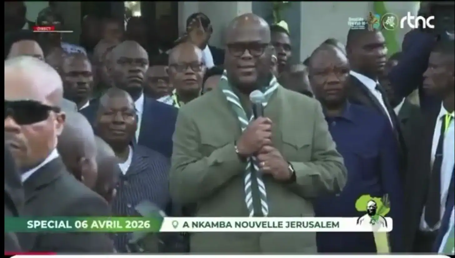 Le président Felix Tshisekedi au Temple kimbanguiste de Nkamba