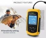 Portable fish finder device with adjustable sensitivity for anglers, perfect for catching fish in lakes or rivers. Enhance your fishing experience with reliable technology from Hot Deals LB.