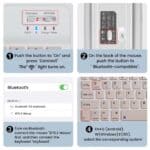 Bluetooth mouse setup guide with instructions for connecting, pairing, and system shortcuts for Android, Windows, and iOS, optimized for tech deals and electronics discounts.