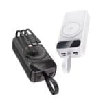 Ultra-fast wireless charging station with multiple device ports, compatible with smartphones, earbuds, and tablets, ideal for home and office use.