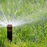 Sprinkler watering grass (image courtesy Deposit Photos)