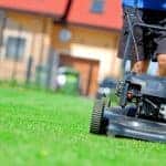 Mowing the lawn