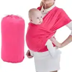 Echarpe de portage baby wrap gris chiné, écharpe porte-bébé douce pour nouveau-né, portage physiologique.
