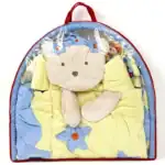 Tapis d'éveil bébé doux et coloré avec jouets suspendus, parfait pour le développement sensoriel.