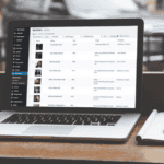 Laptop showing WordpRess CMS for Barristers