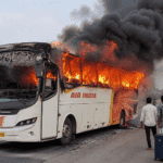 హైదరాబాద్ ఔటర్ రింగ్ రోడ్డుపై Air India bus fire ఘటన.. ప్రయాణికుల పరిస్థితి ఏంటి?