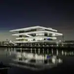 Americas Cup Valencia property at night in Spain