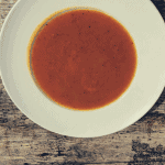 Roasted red pepper and butternut squash soup