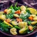 plate of roasted vegetable salad