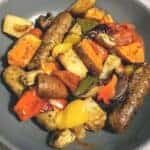 Sausage tray bake