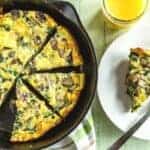 Spinach and mushroom frittata