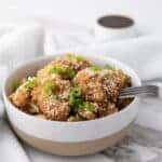bowl of teriyaki cauliflower