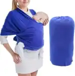 Echarpe de portage baby wrap gris chiné, écharpe porte-bébé douce pour nouveau-né, portage physiologique.