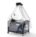 Lit parapluie cododo pliable avec moustiquaire, bébé en sécurité, confort, transport facile.