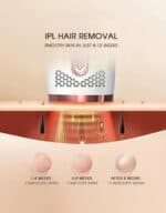 IPL hair removal device promoting smooth skin in 8-12 weeks.