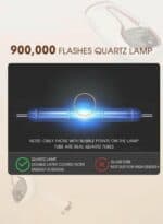900,000 flashes quartz lamp for energy-efficient lighting and flashing applications at Hot Deals LB. Ideal for use with real quartz tubes, featuring a double-layer coated filter and bubble points for optimal performance.