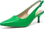 green kitten heels