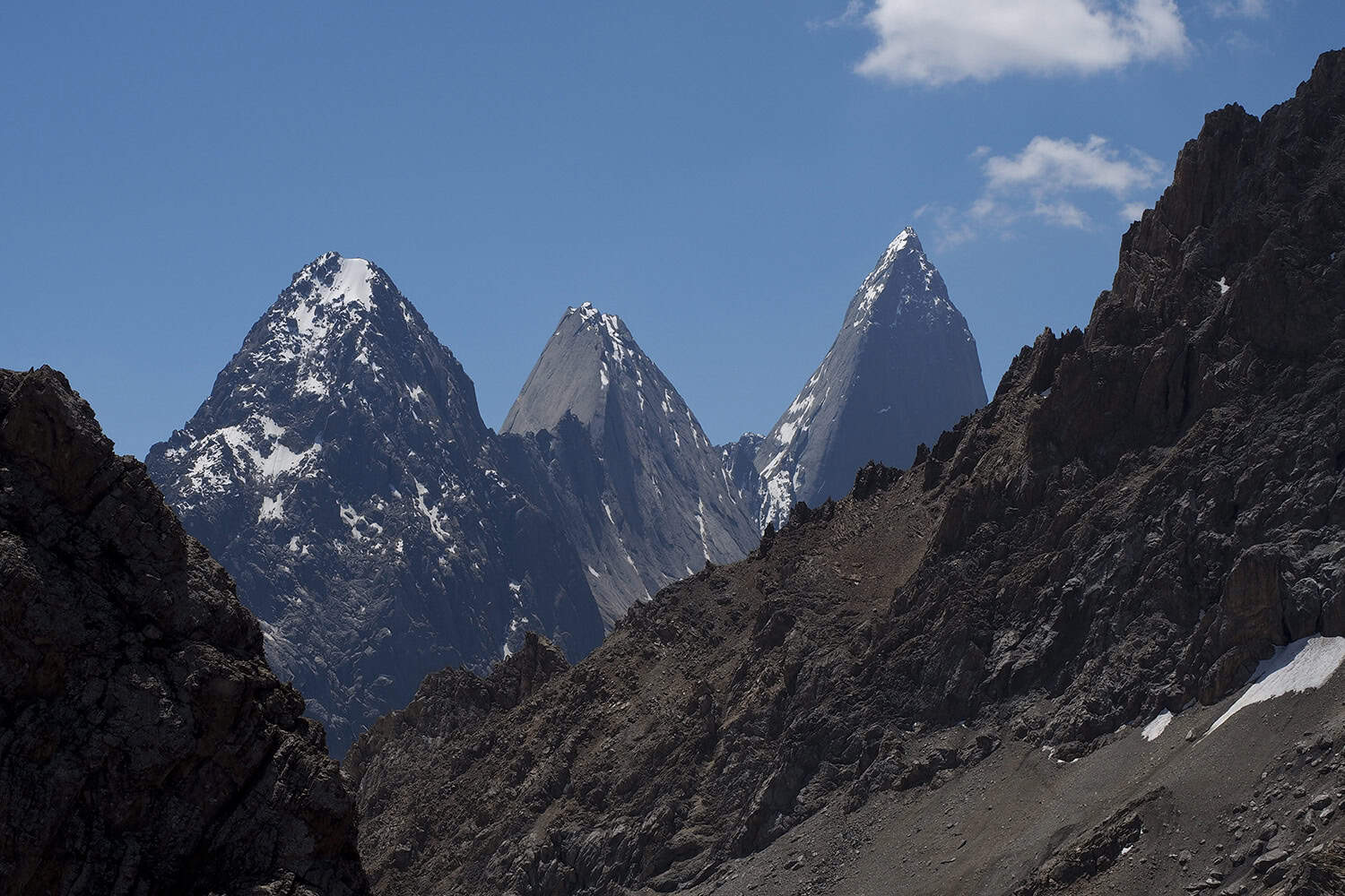 Slesova Usen Peaks Trekking Turkestan Mountains Kyrgyzstan