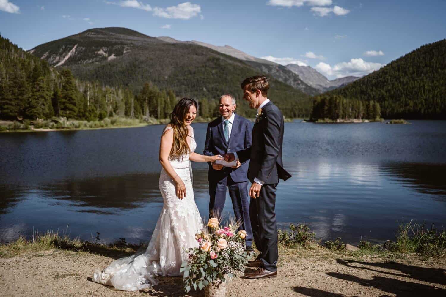 Vow Ceremony Grand Lake Colorado Elopement