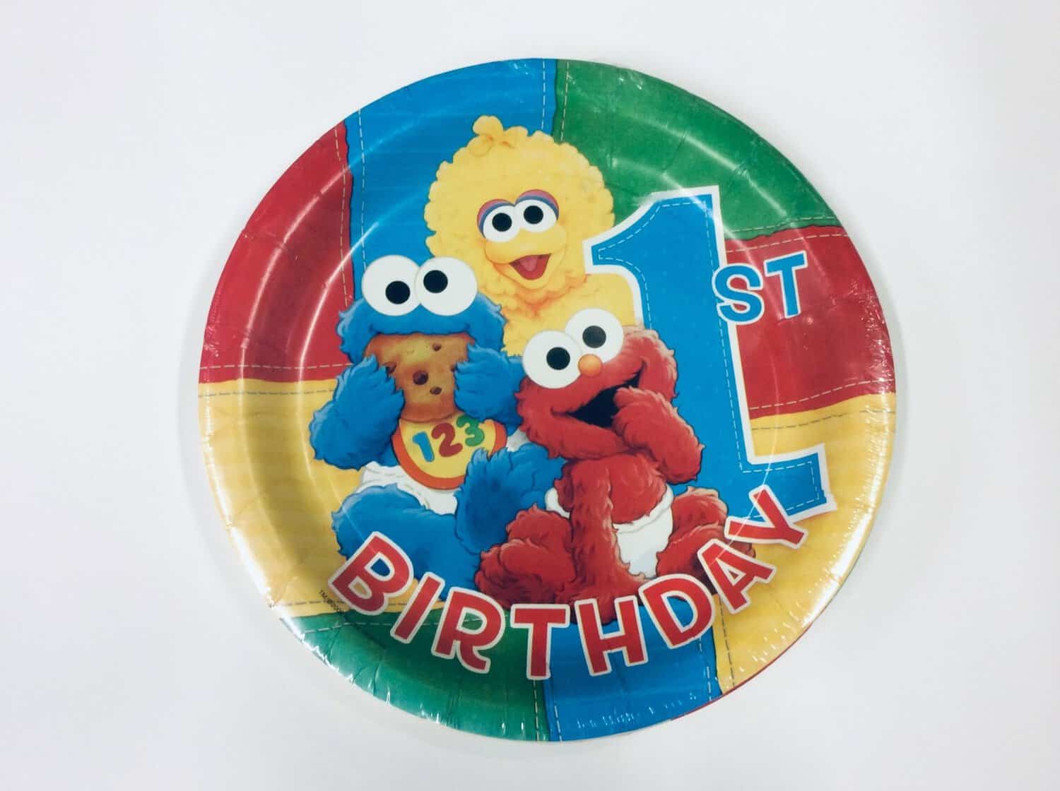 Sesame 1st Birthday 9"Plates