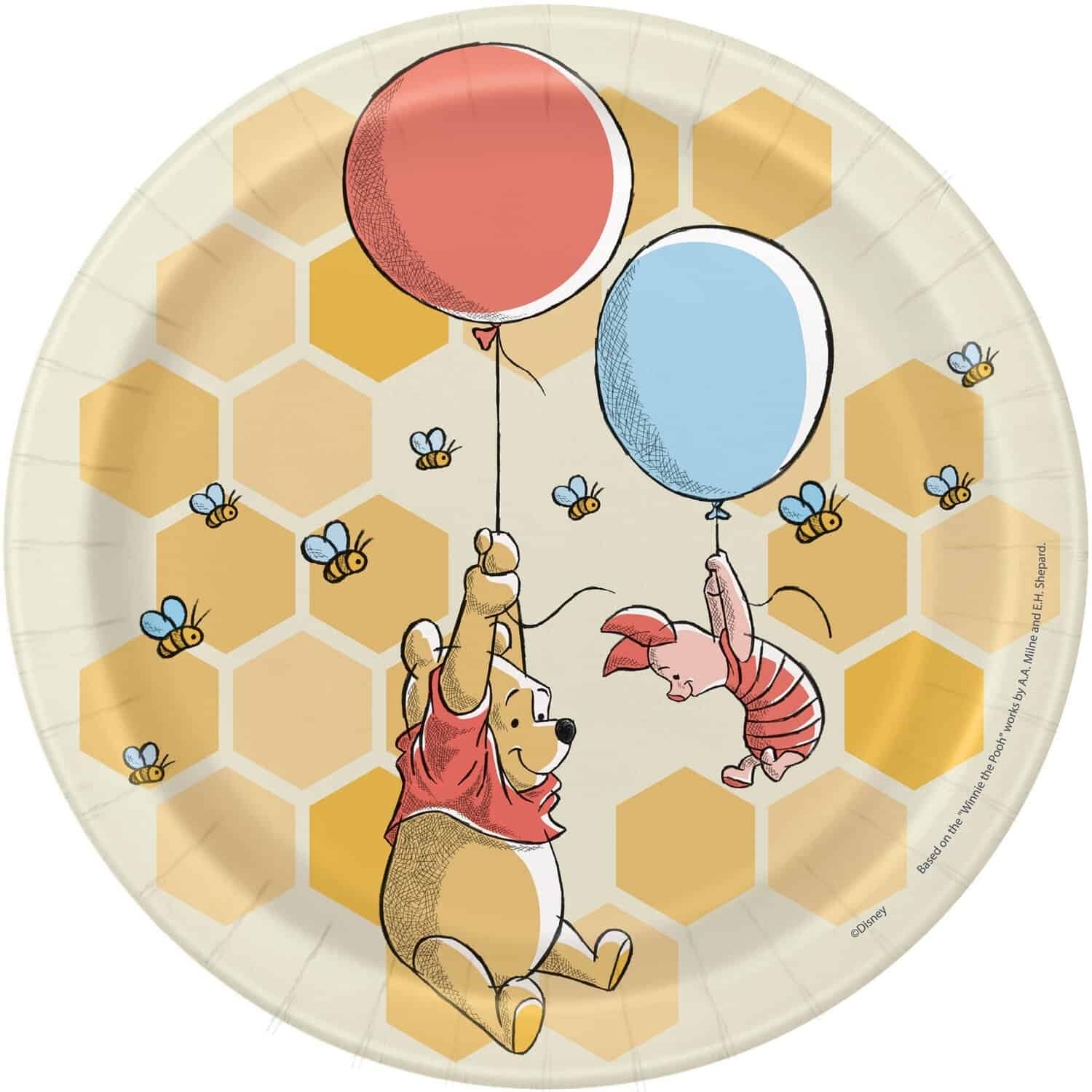 zDisney Winnie The Pooh Dessert Plates, Themed Party Tableware's