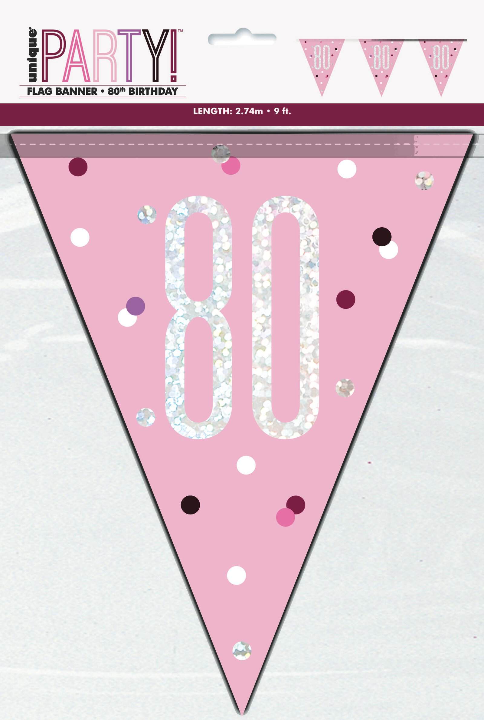 80th birthday banner