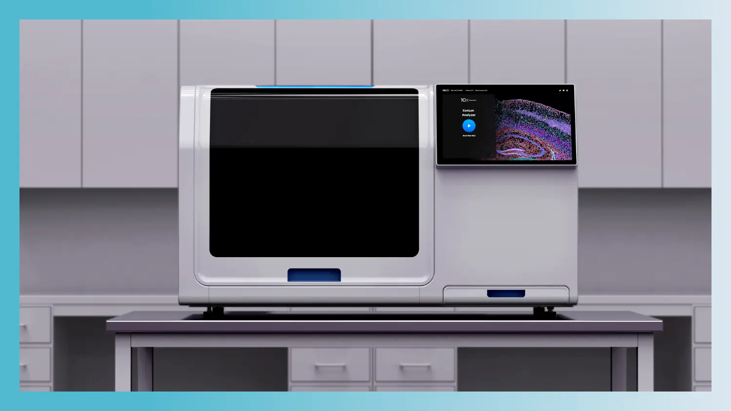 Image of the 10X Genomics Xenium Analyzer designed by StudioRed.