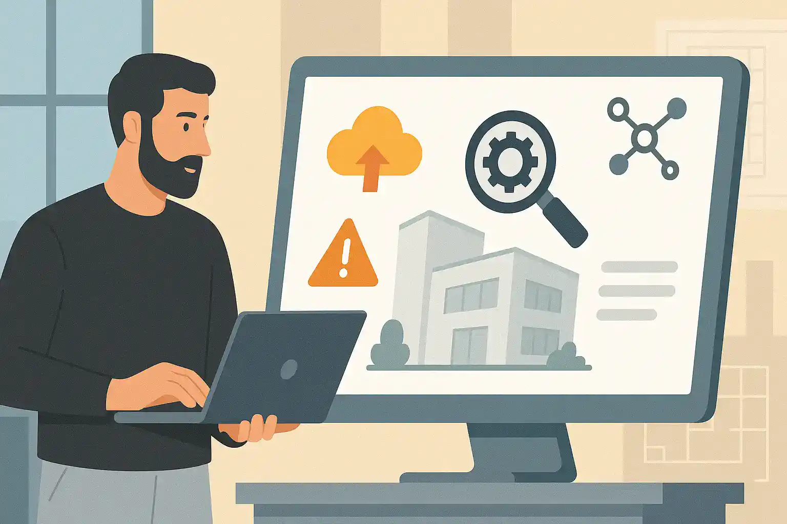 An expert doing technical seo for architects