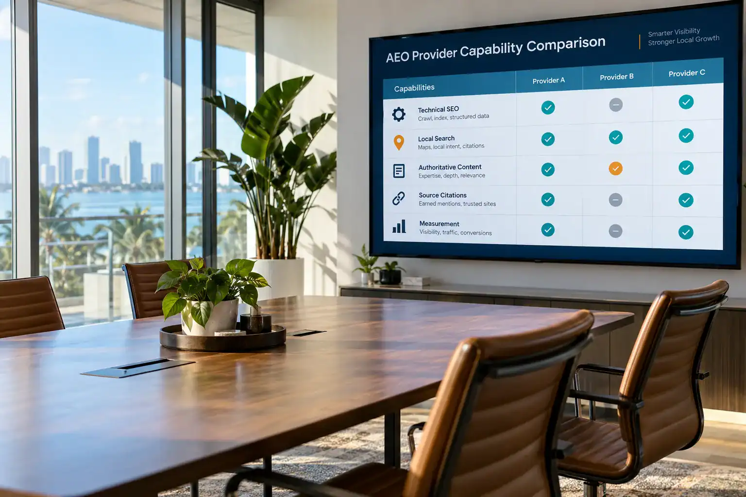 Comparison of answer engine optimization provider capabilities