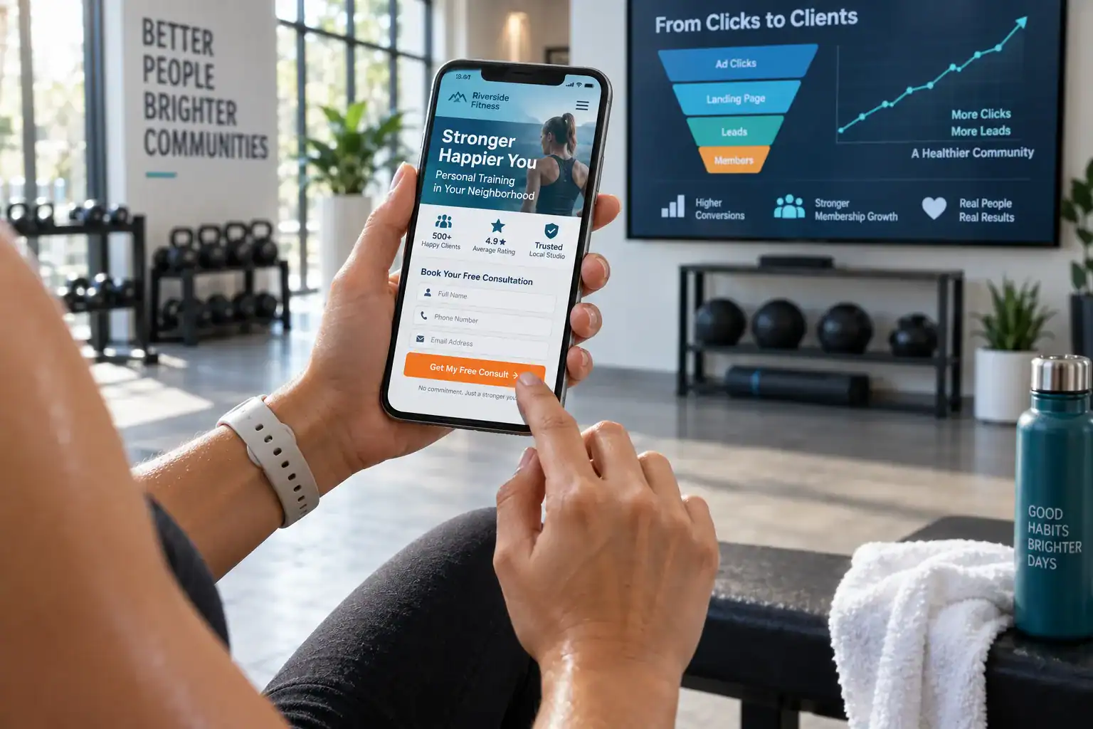 Mobile PPC landing page optimized to turn paid advertising clicks into qualified leads