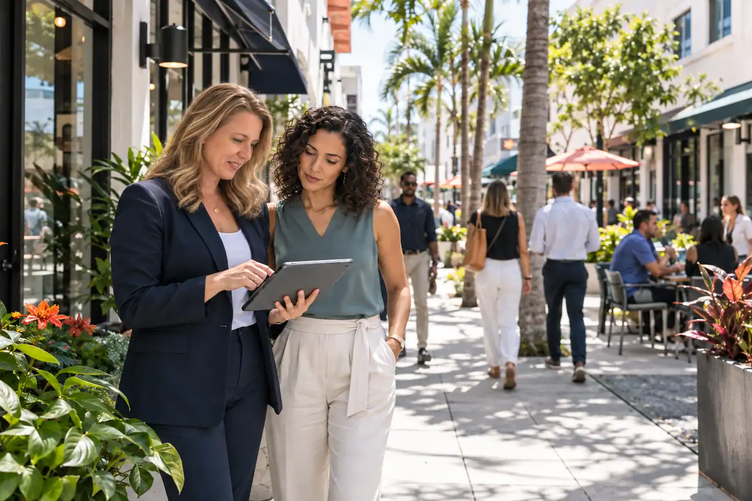 SoFloWeb owner discussing website and local search strategy with a South Florida business owner