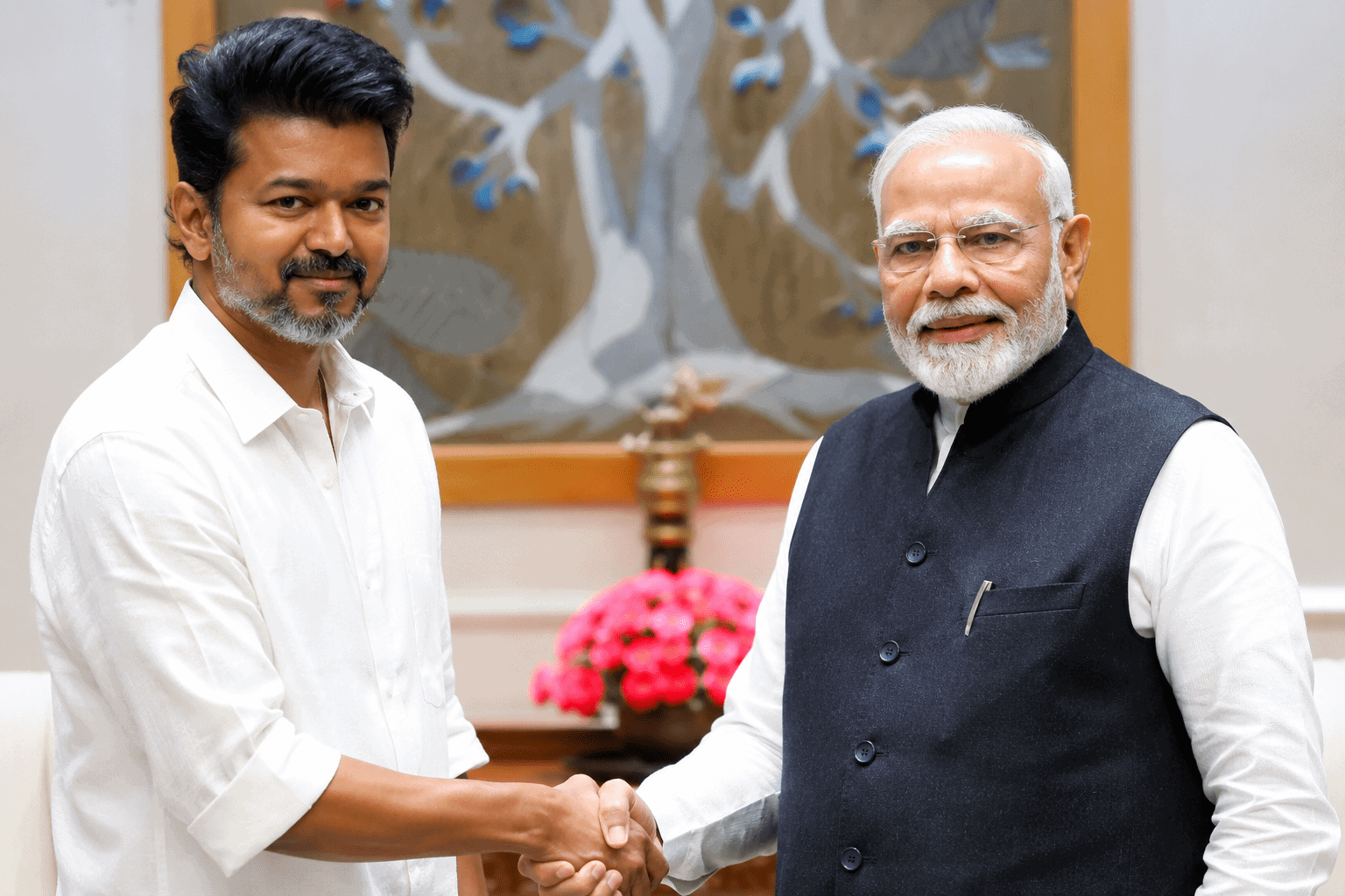 ప్రధాని మోదీతో భేటీ అయిన తమిళనాడు సీఎం విజయ్: రాష్ట్ర ప్రయోజనాలే లక్ష్యంగా కీలక చర్చలు