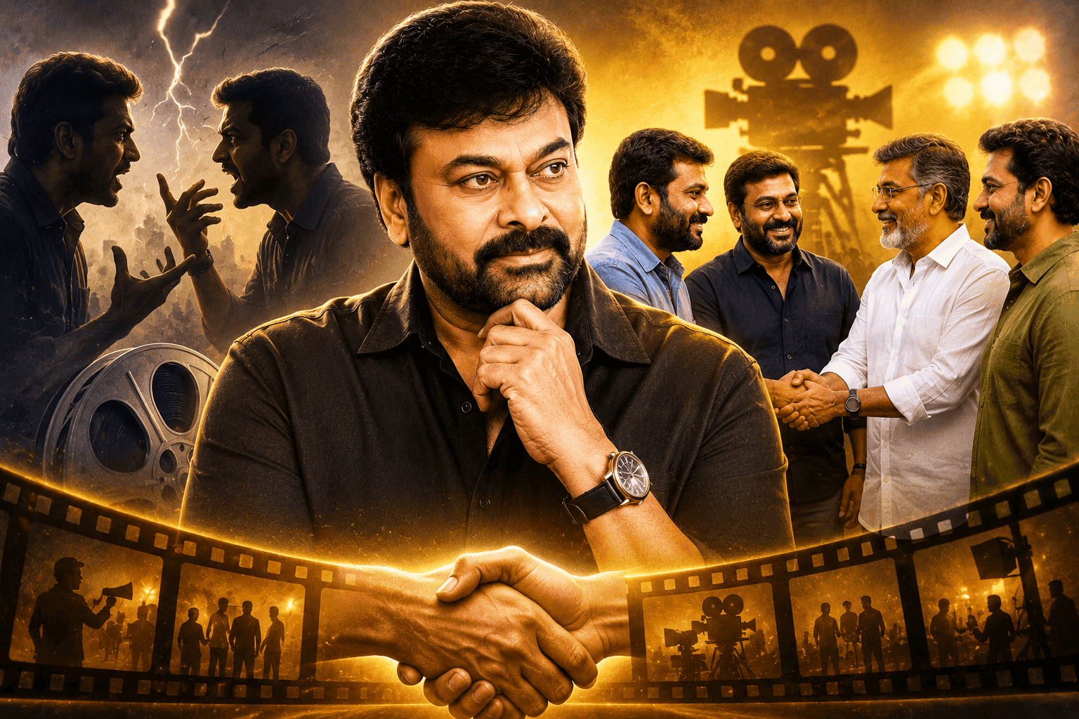 పర్సంటేజ్ షేరింగ్ వివాదం : చిరంజీవి జోక్యంతో ఇండస్ట్రీలో సద్దుమణిగిన గొడవలు