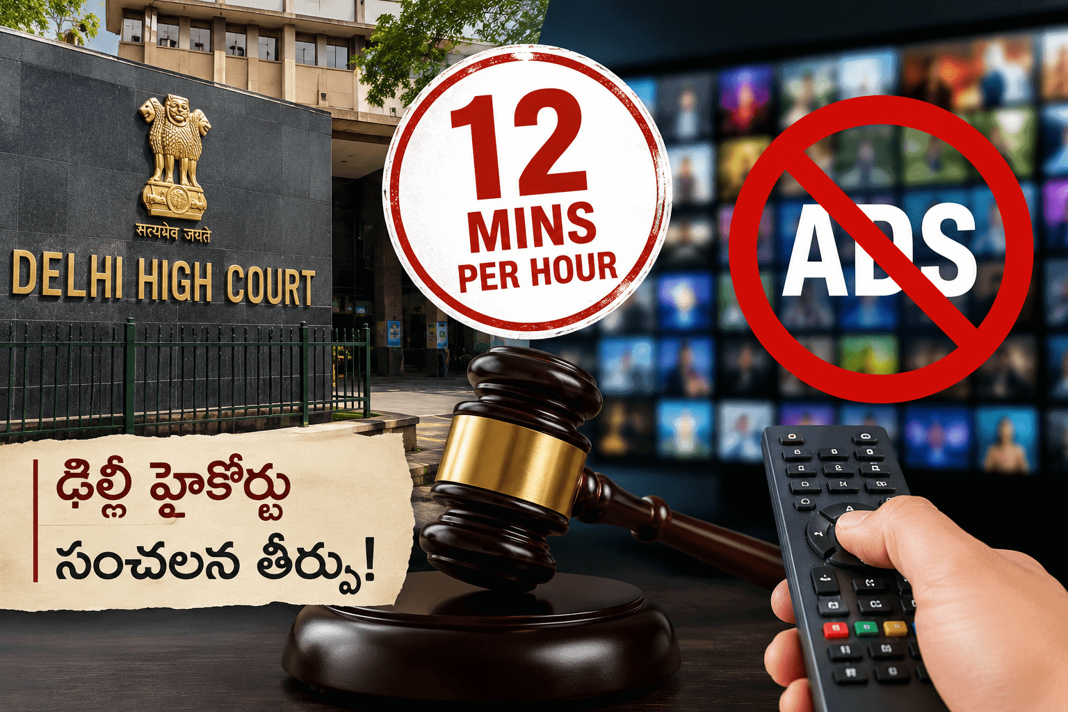 ఢిల్లీ హైకోర్టు సంచలన తీర్పు: ఇకపై టీవీల్లో గంటకు 12 నిమిషాల TV Ads Limit మాత్రమే!