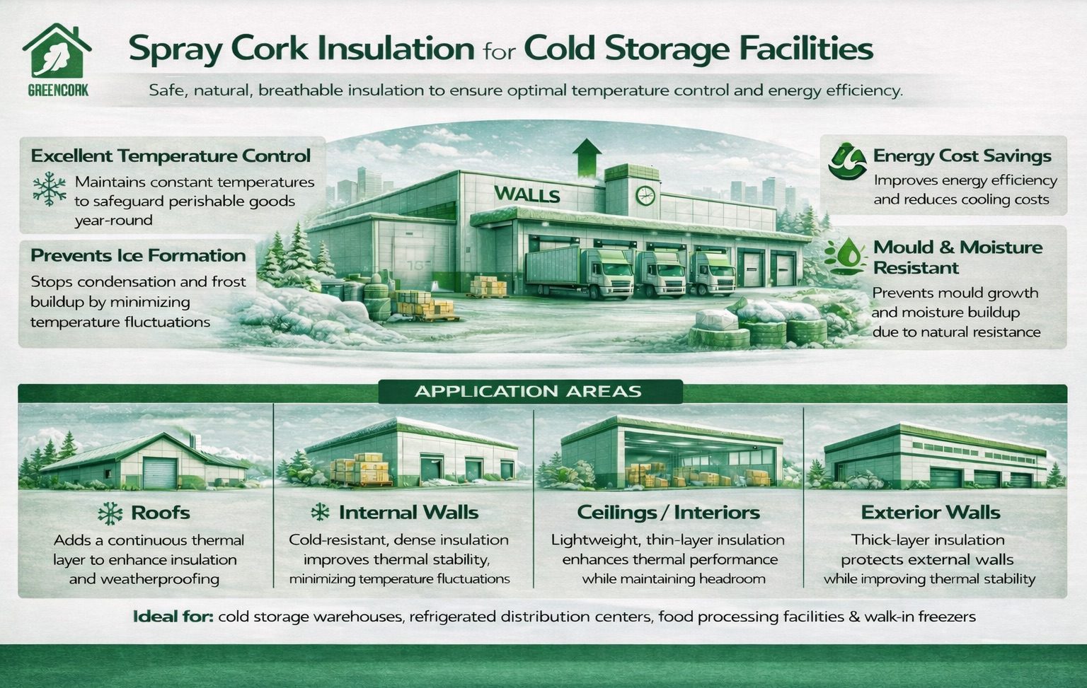 Spraycork for Cold Storage Facilities