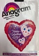 Happy Valentine's Day Smiling Hearts Heart Shape Foil/Mylar Balloon