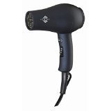 JINRI JR-101 Professional 1000W Ionic Ceramic Mini Travel Hair Dryer with Styling Concentrator Nozzle 2 Speeds 2 Heat Settings(Black)