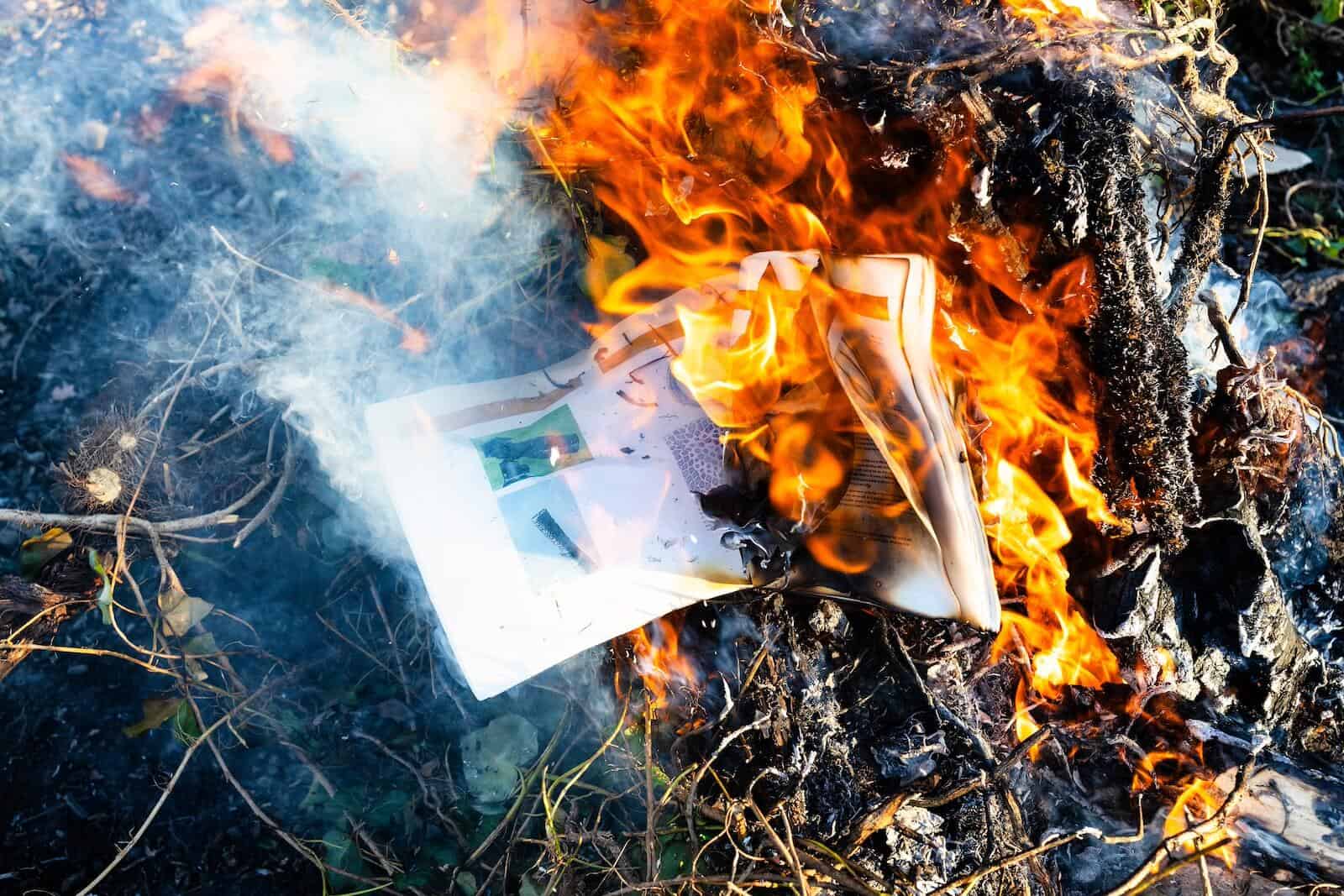 Important Documents Burning in a Fire