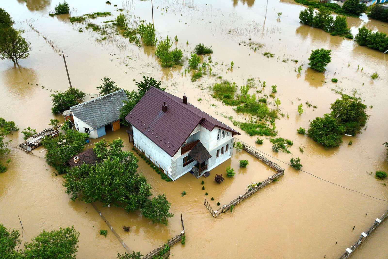 House Damaged By Floodwater
