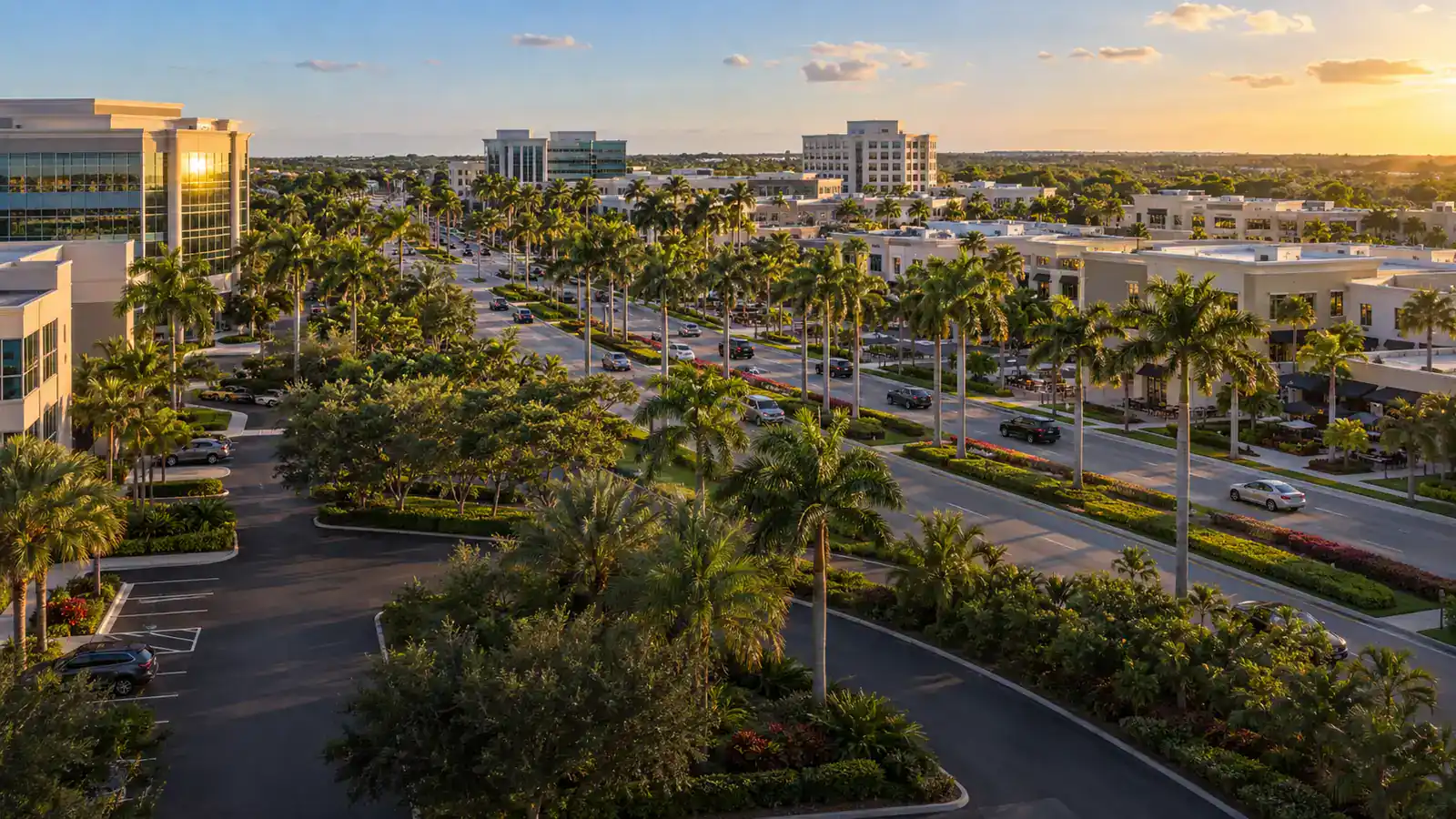 Palm Beach Gardens business corridor representing local web design and SEO services