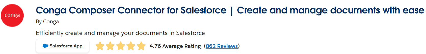 Conga Composer - Salesforce AppExchange Favorites
