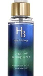 Hair Biology Argan Oil Tamer Serum 3.2 fl oz. For dull, frizzy and dry hair. Absorbs and nourishes to strengthen hair. Formulated for color-treated gray hair. Infused with biotin. Without parabens. (1 package)