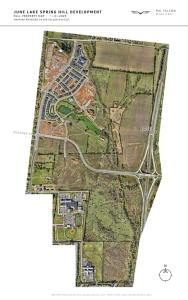Orthomosaic map of the June Lake Development in Spring Hill, TN. Taken using drones as one of our drone services.
