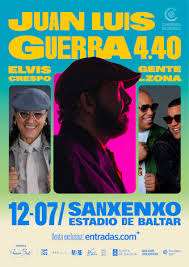 ¡Bombazo musical! Juan Luis Guerra, Elvis Crespo y Gente de Zona llegan a Sanxenxo el 12 de julio de 2026. Compra tus entradas a precio promocional y no te quedes fuera.