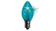 C7 Incandescent Transparent Twinkle Teal Replacement Bulb