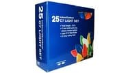 C7 Ceramic Multi Color Christmas Lights Green Wire 25 Count