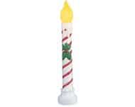 Grand Venture 36" White Christmas Candle with Yellow Flame Tip Blow Mold