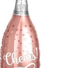 Cheers Rose, Champagne Bottle Mylar/Foil Balloon, An4048401