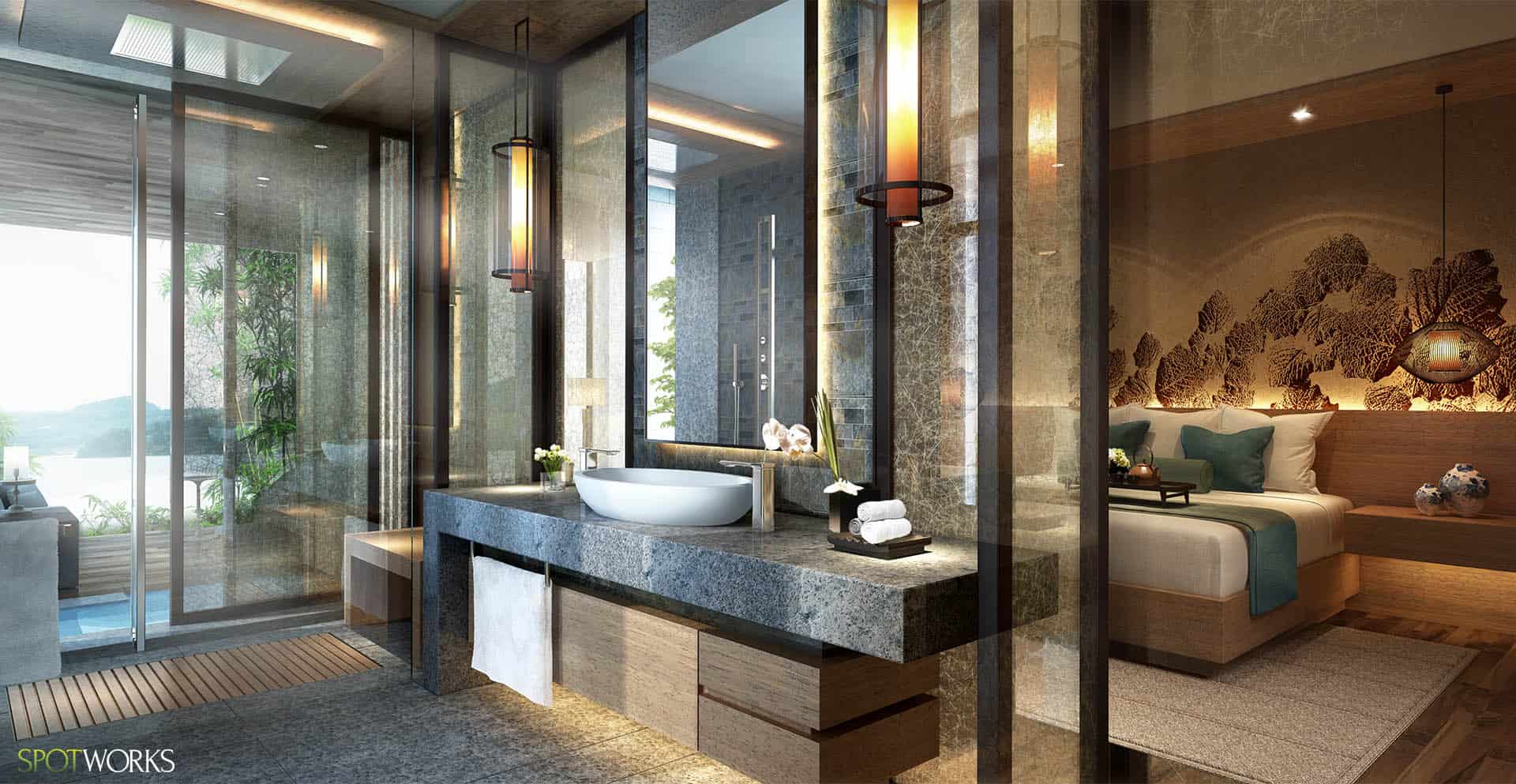 3D renderings of a room